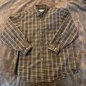 Carhartt S94 MOS Rugged Cotton L/S Work Shirt Men's Medium Leather Patch